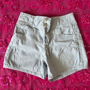 papaya brand light wash shorts